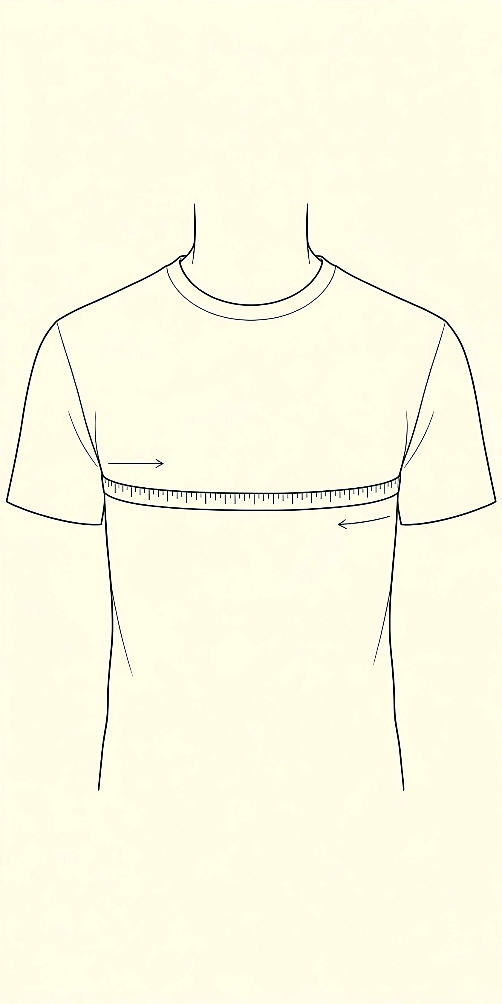 Chest measurement illustration