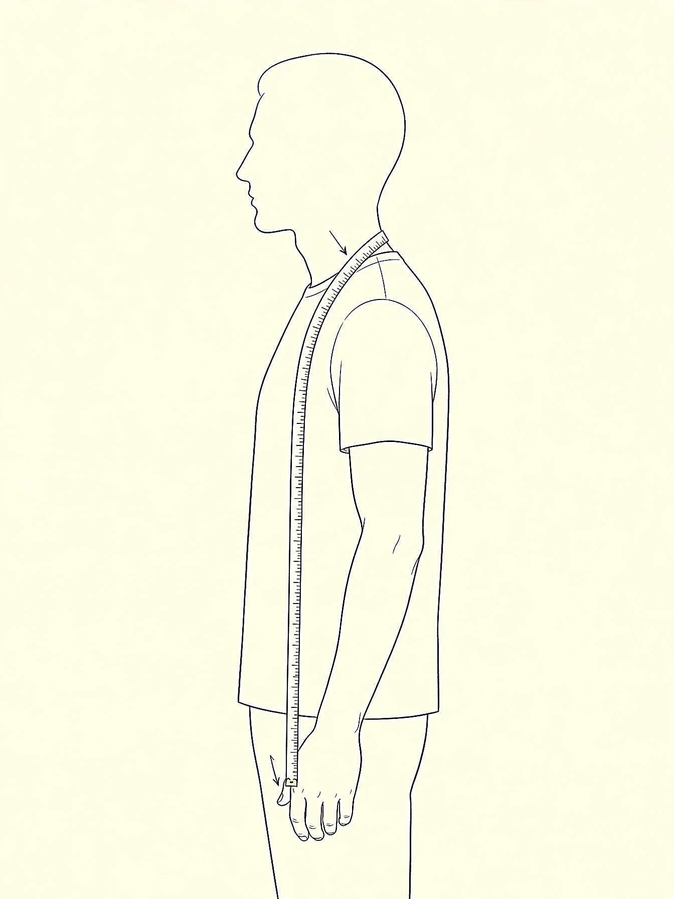 Jacket length measurement illustration