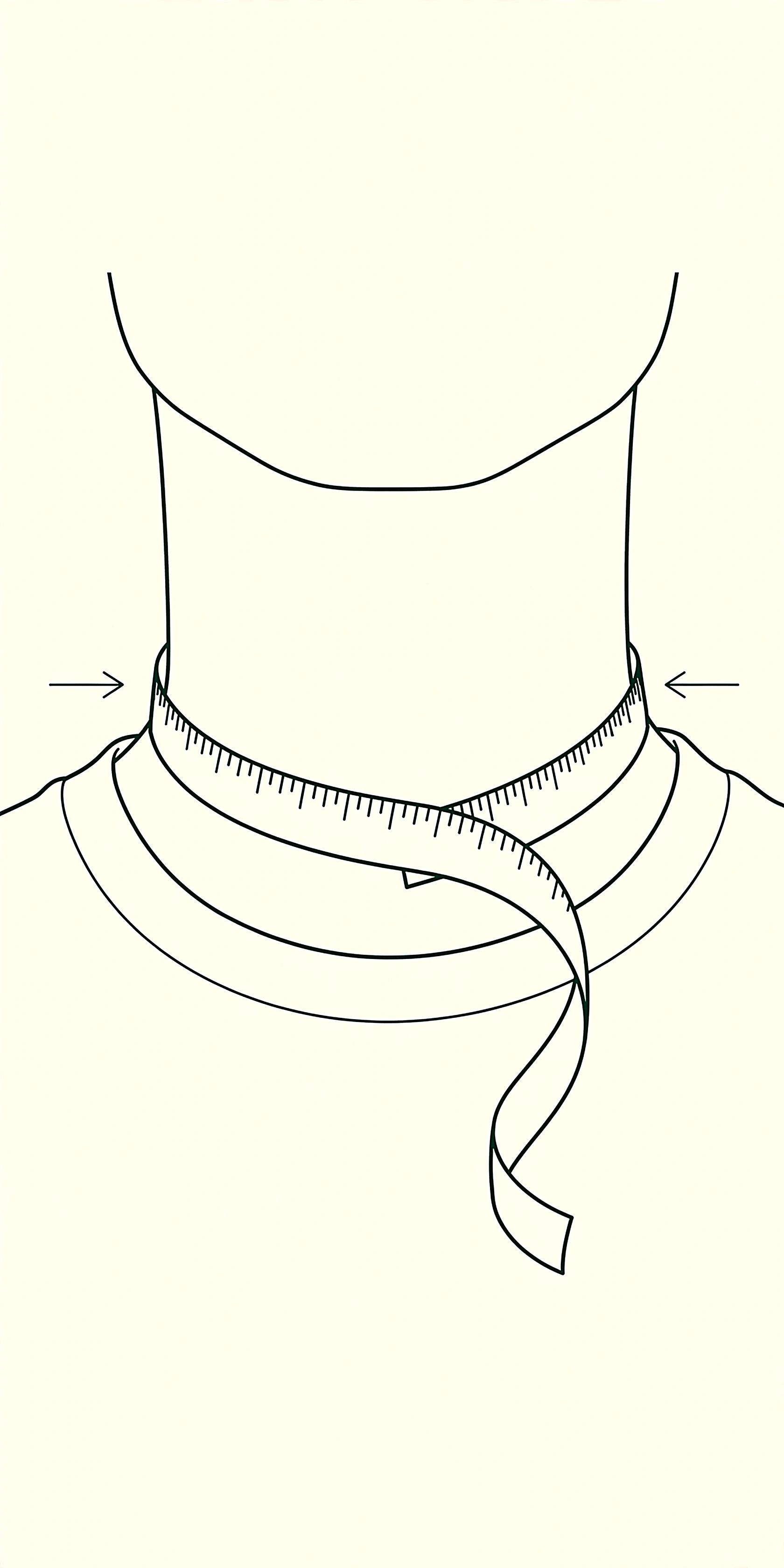 Neck measurement illustration