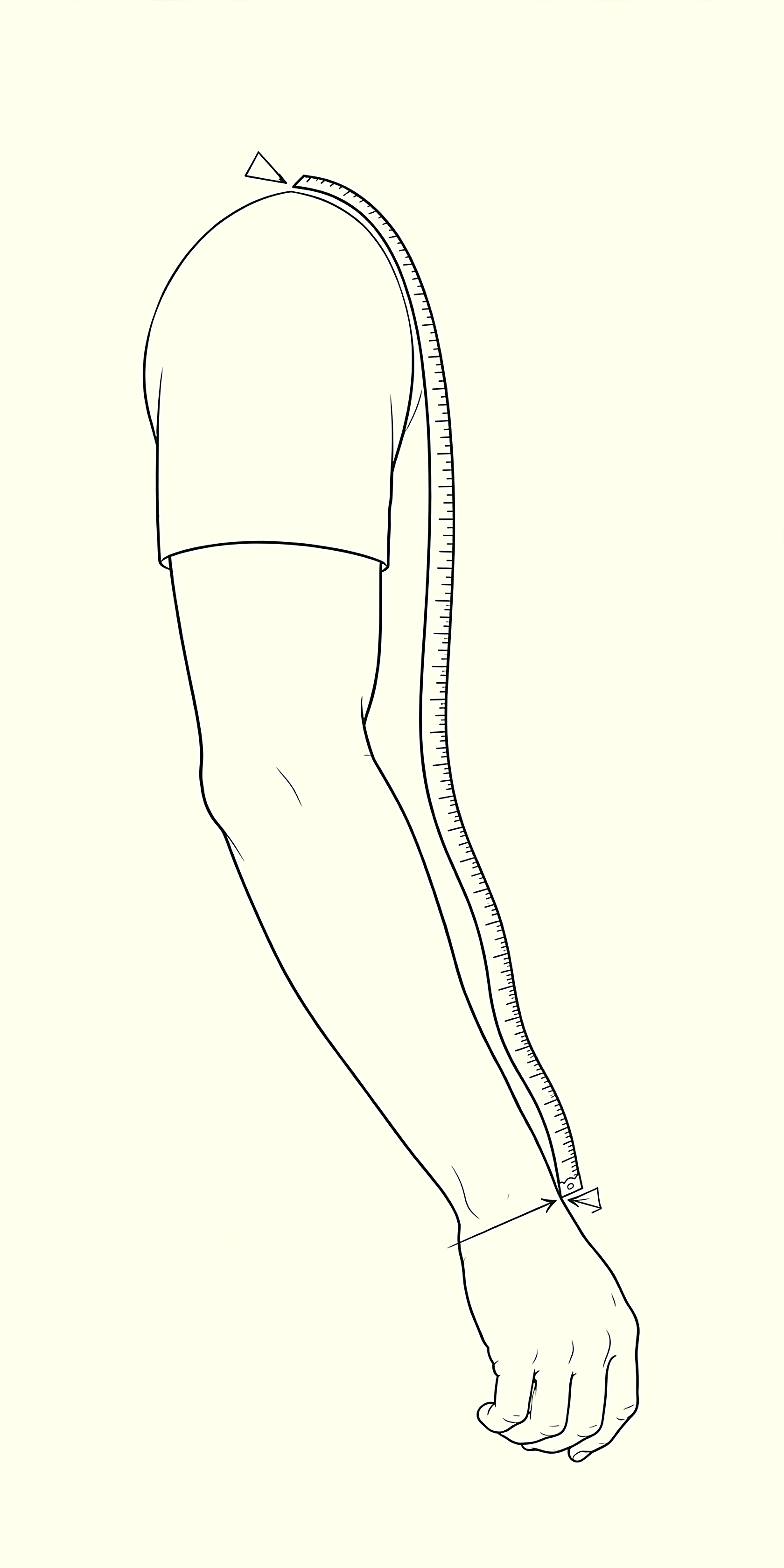 Sleeve measurement illustration