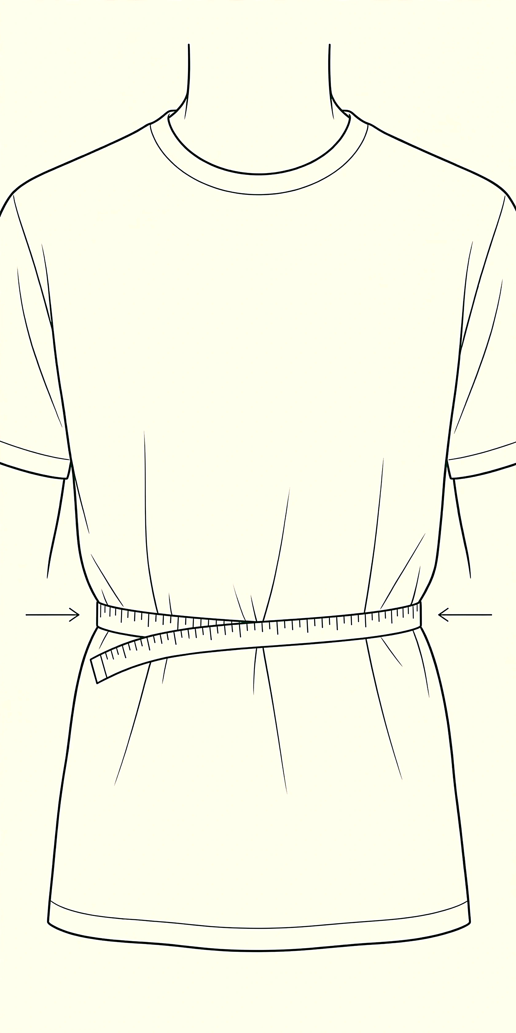 Stomach measurement illustration