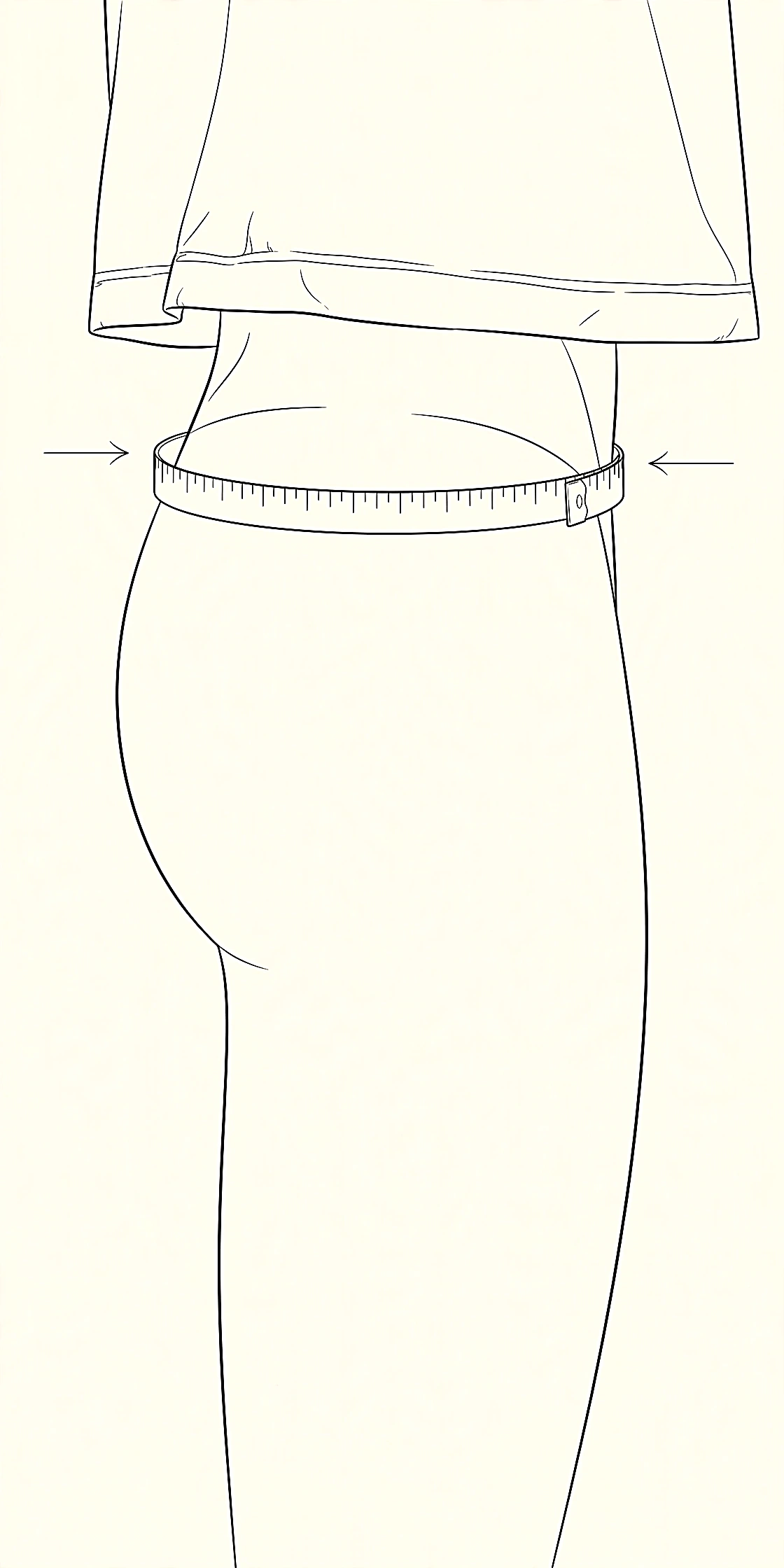 Thigh measurement illustration